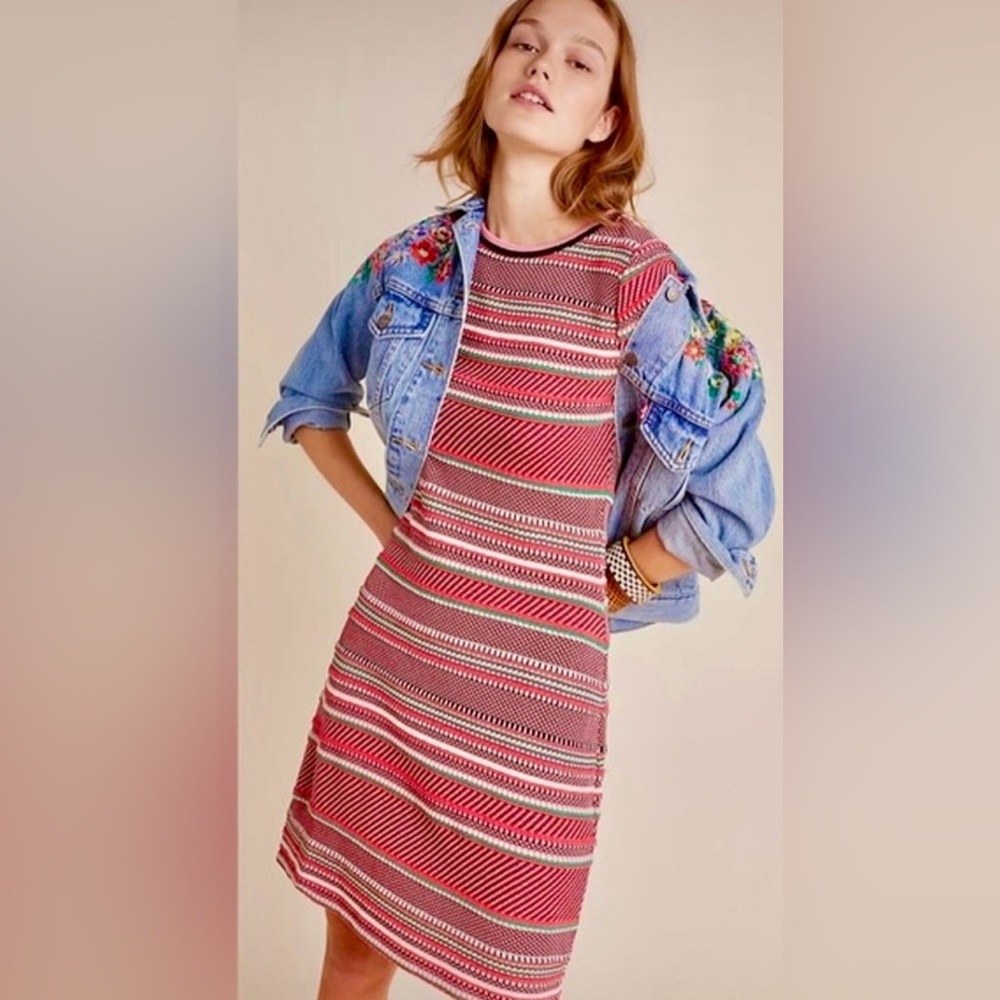 AldoMartins Bamboo Spain Knit Striped Sweater Dress Size Small